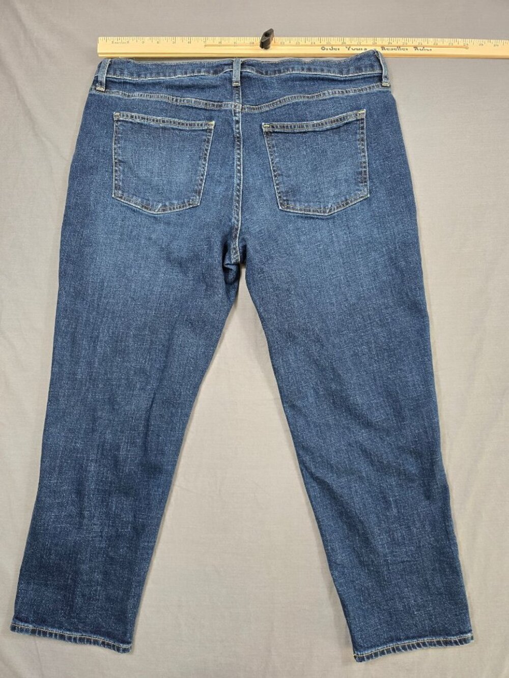 Gap Womens Girlfriend Mid Rise Jeans Size 33/16R Stretch Denim Blue - Picture 5 of 5